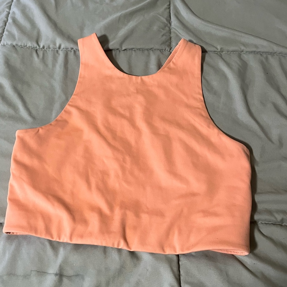 Girlfriend Collective High Neck Longline Bra Orange